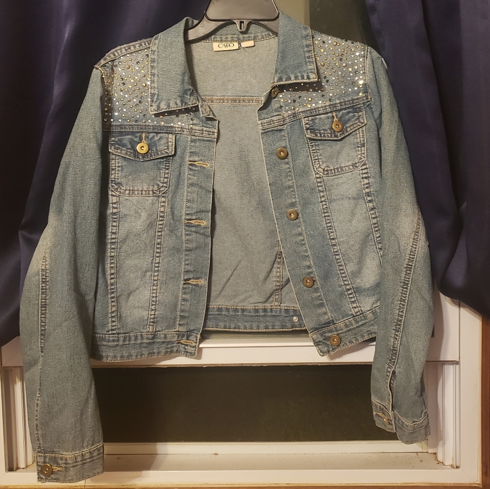 Cato glitter blue jeans jacket